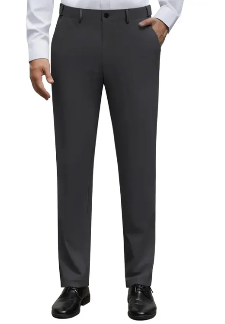 Men's Stretch Dress Pants   – No Iron, Wrinkle-   Resistant Business   Casual Golf Pants with   Expandable Waist